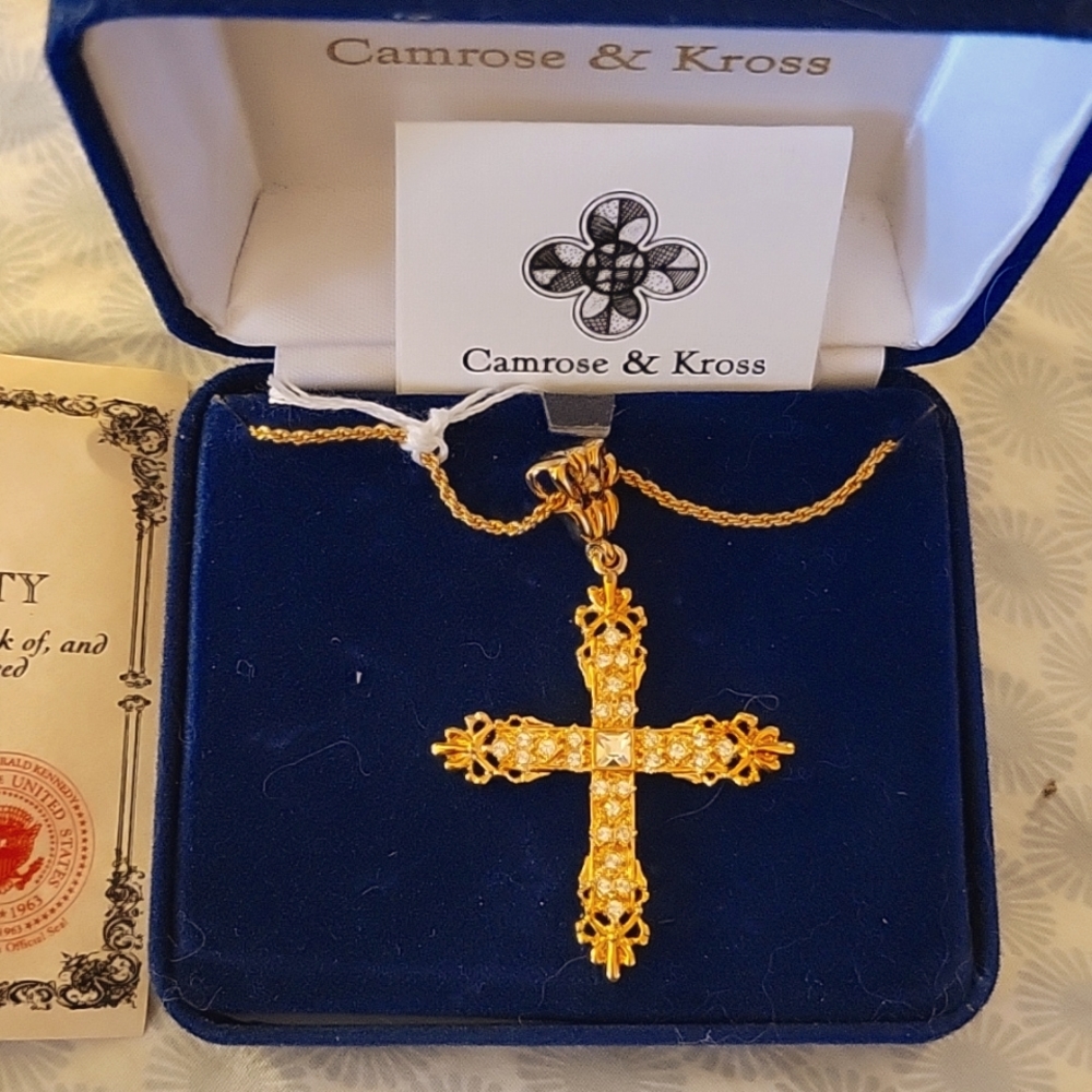 Jackie Kennedy cross necklace
